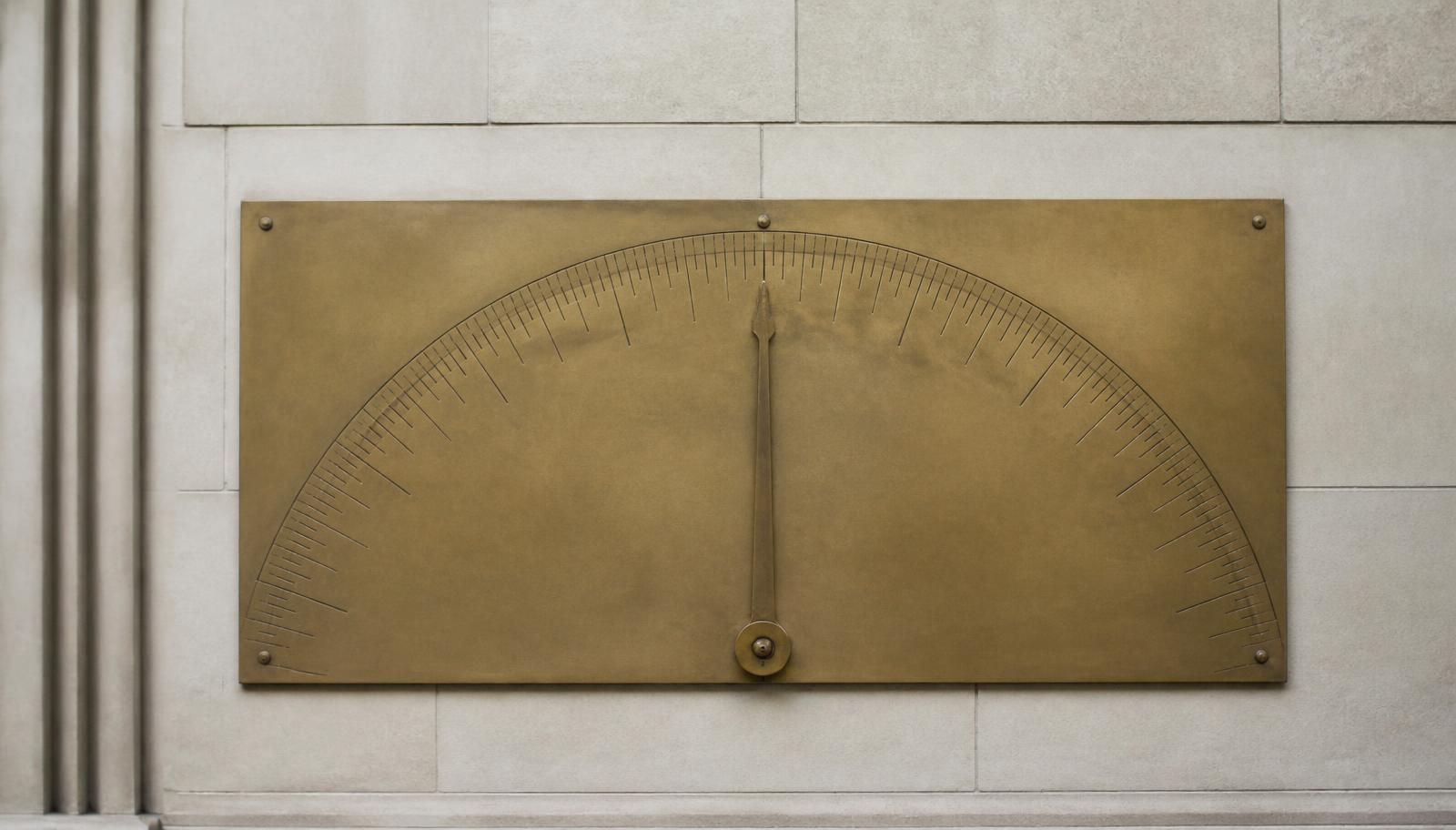 A graduated measuring scale